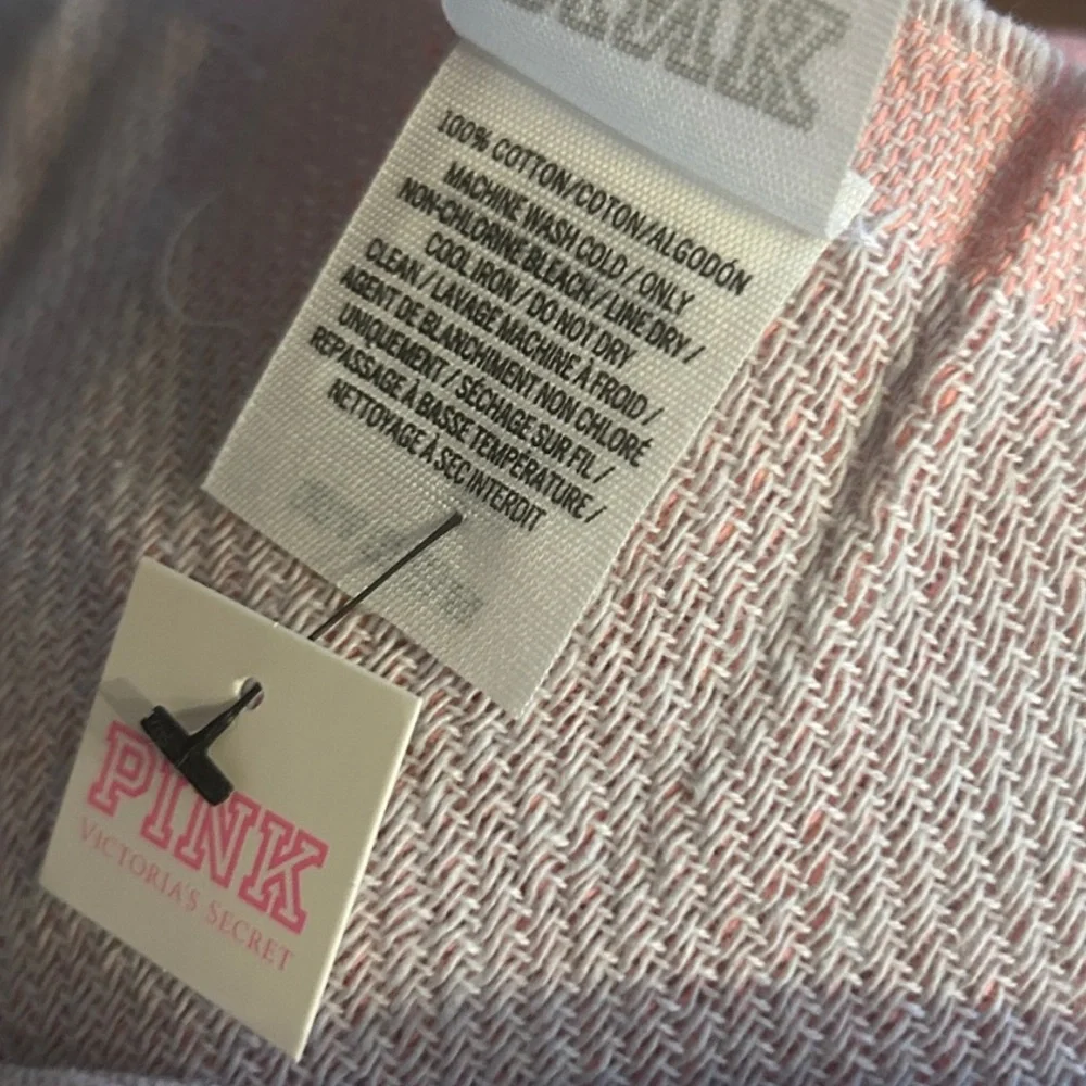 Pink VICTORIA'S SECRET Beach Blanket or Throw 100% Cotton 50IN X 60IN NEW